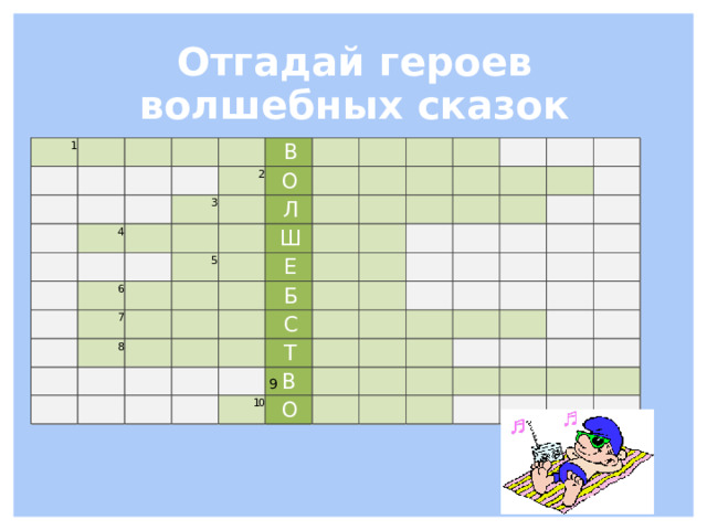 Отгадай героев волшебных сказок 