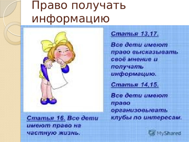 Право получать информацию 