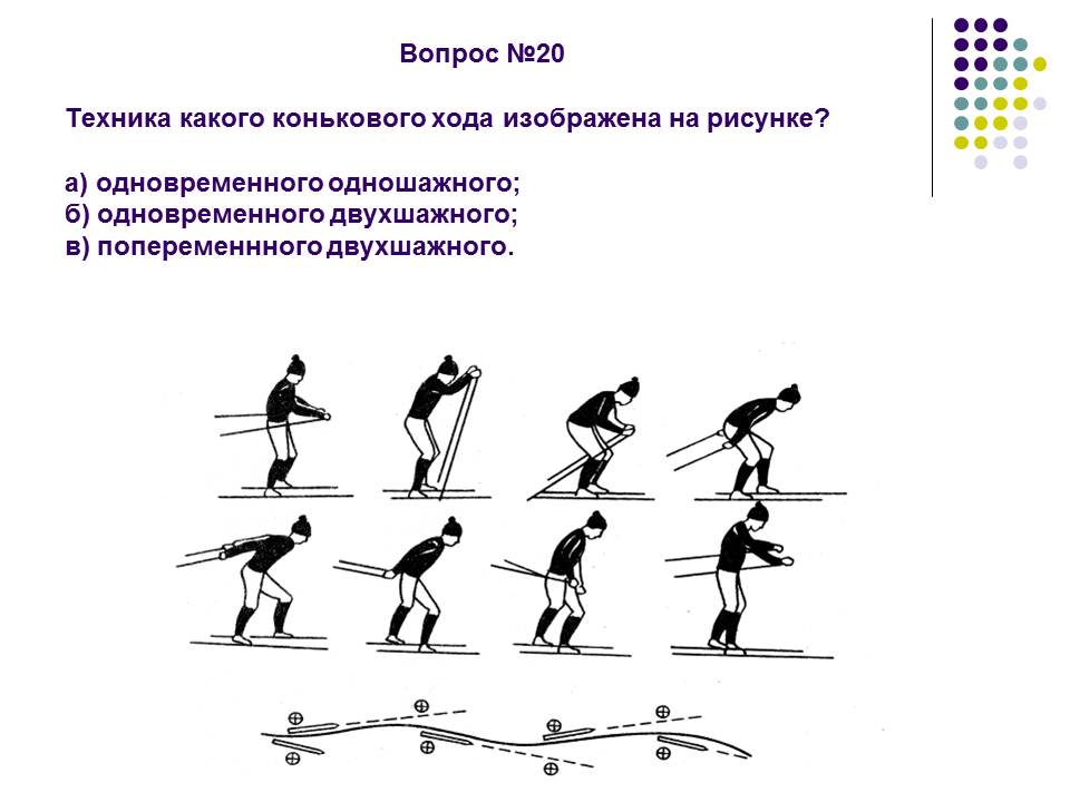 Определите в каком ответе каждому лыжному ходу соответствует свой рисунок