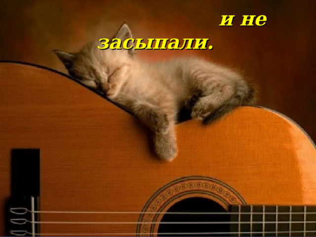  и не засыпали.  