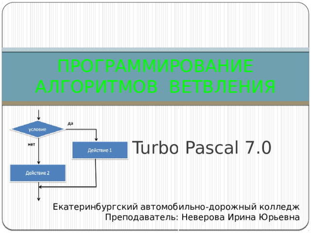 Презентация алгоритмы и программирование