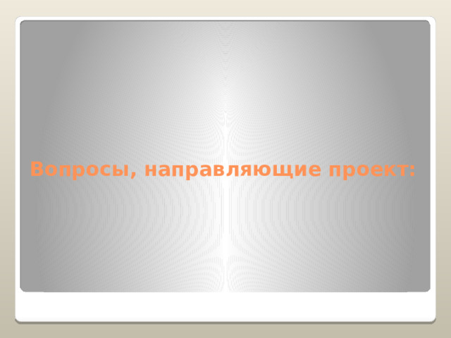 Вопросы, направляющие проект:  