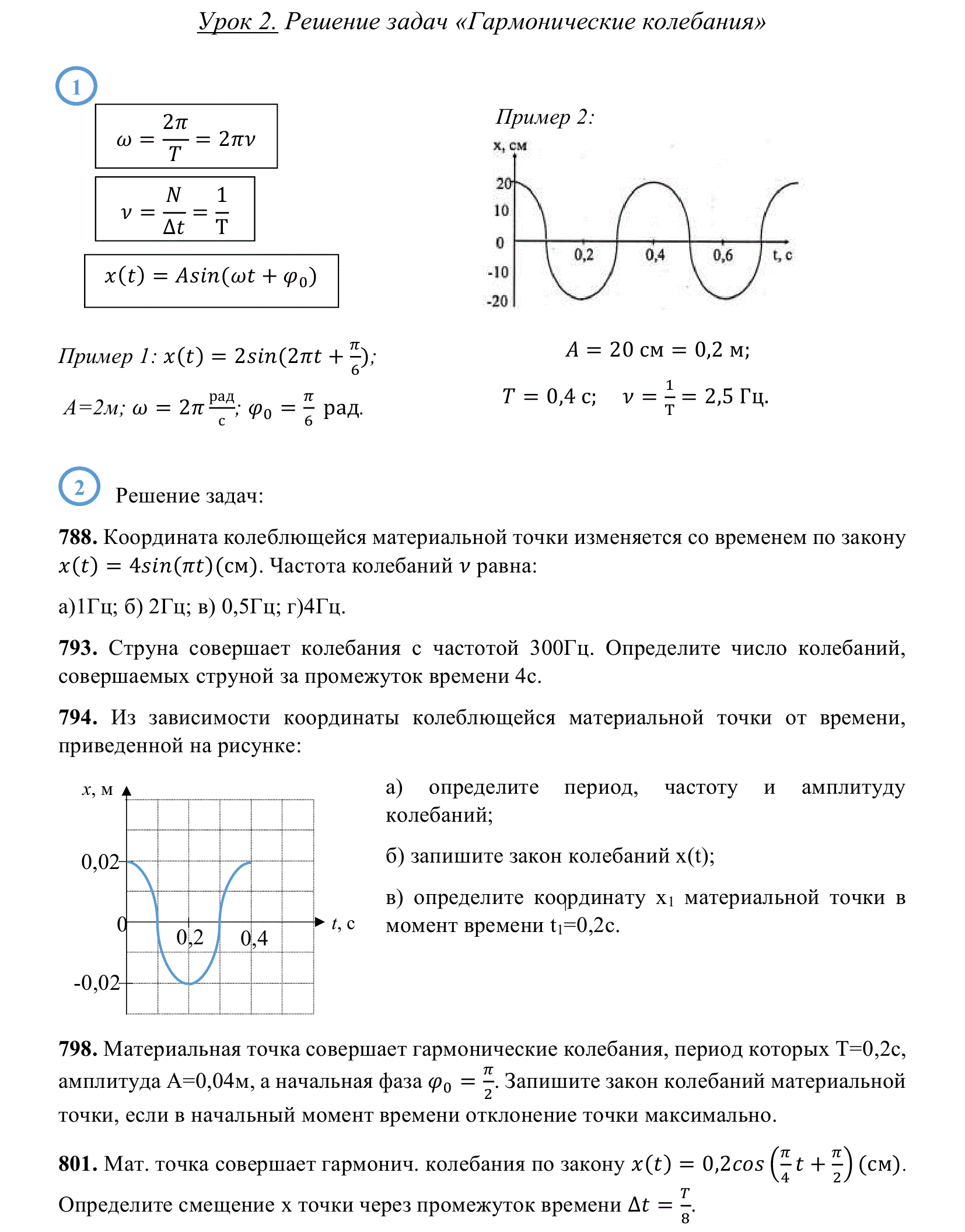 Физика 9 гармонические колебания