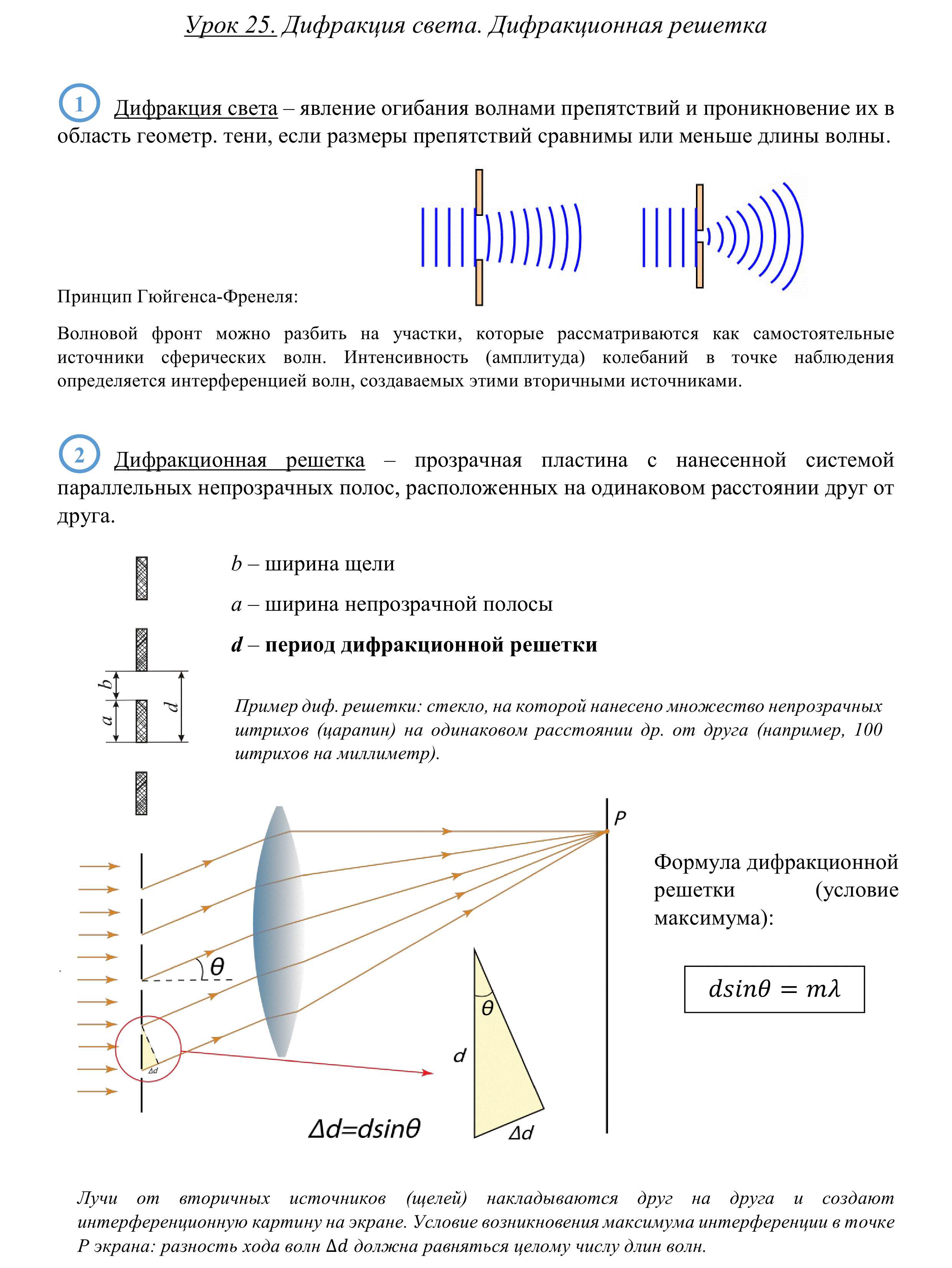 Презентация дифракция света дифракционная решетка 11 класс