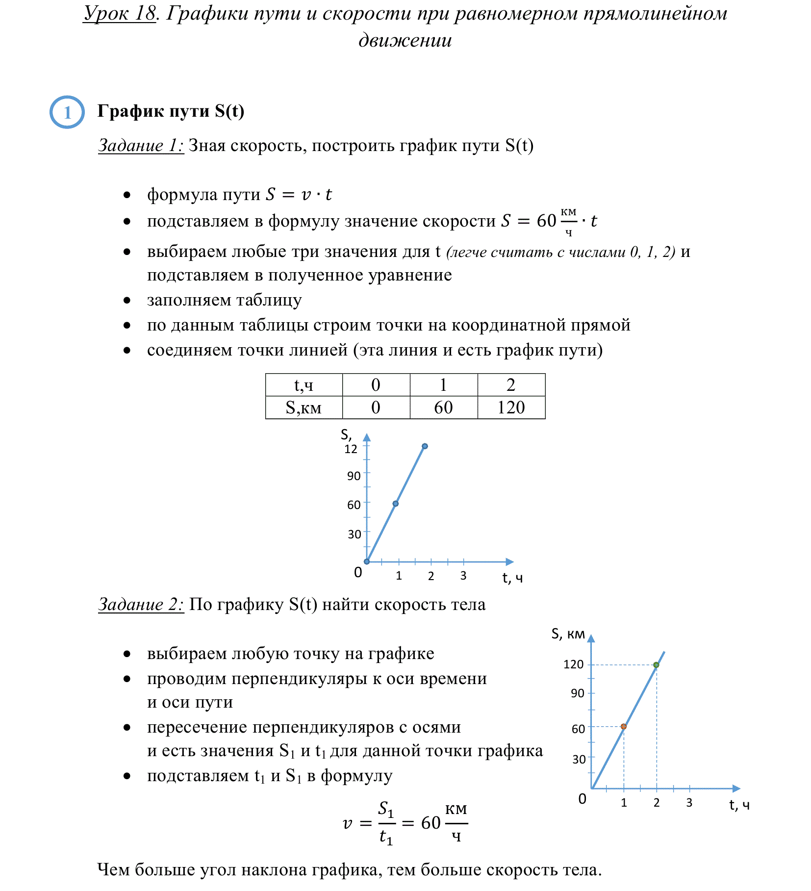 Решение задач на равномерное движение 7 класс графики