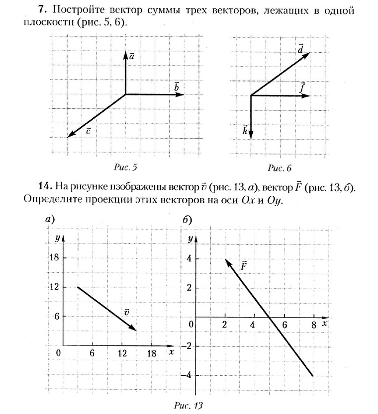 Работа векторы 9 класс