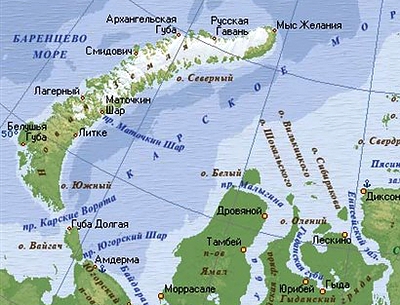 Карское море заливы. Остров Вилькицкого Карское море. Пролив Карские ворота море. Моря Баренцево Карское Лаптевых. Мыс и пролив Литке карта.