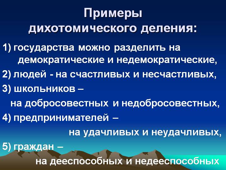 Дихотомическая картина мира