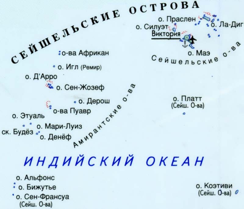 Сейшельские острова где находятся на карте