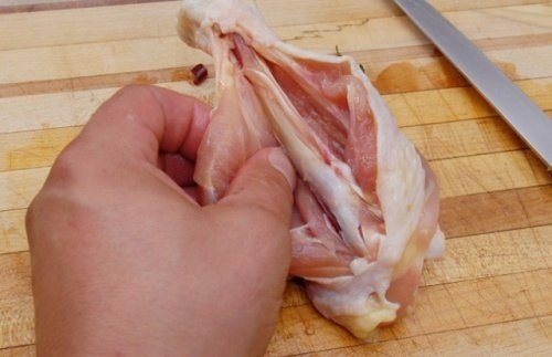 Как снять с голени мясо курицы быстро